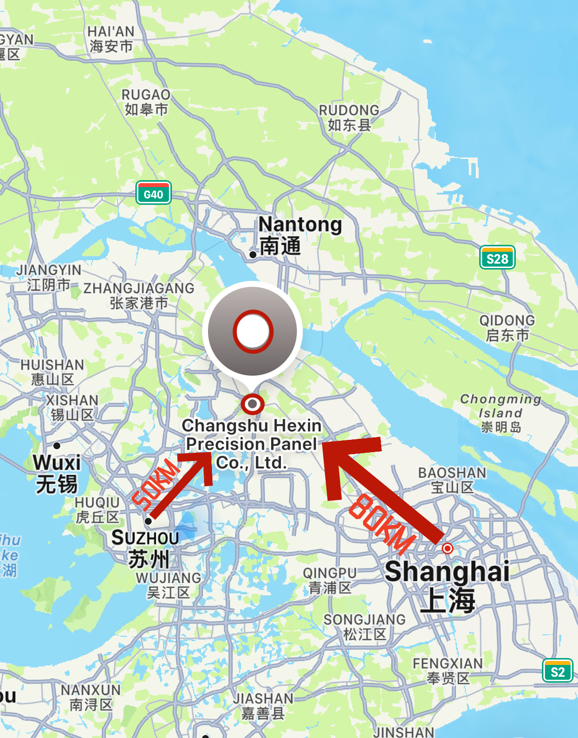 Hexin Precision location on Baidu Map