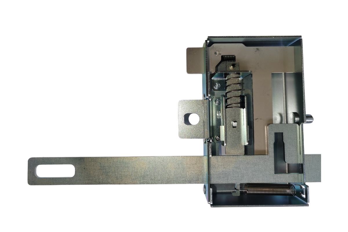 Stamped steel spring latch assembly